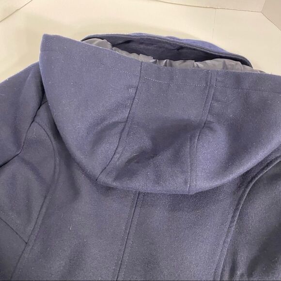 NEW Pea Coat Maralyn & Me Navy Hooded Juniors Size Large - Picture 5 of 16